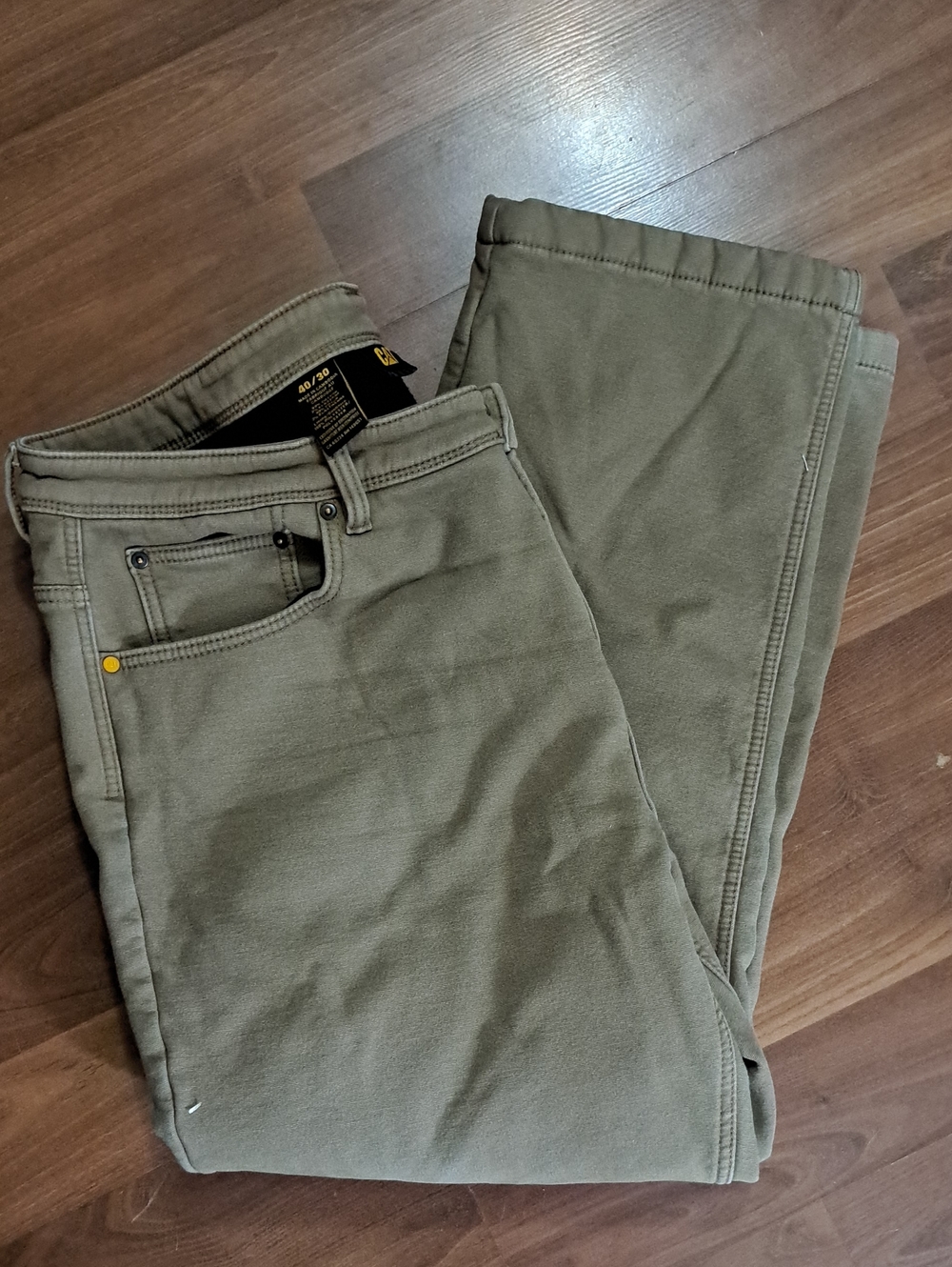Caterpillar Beige Straight-Leg Jeans